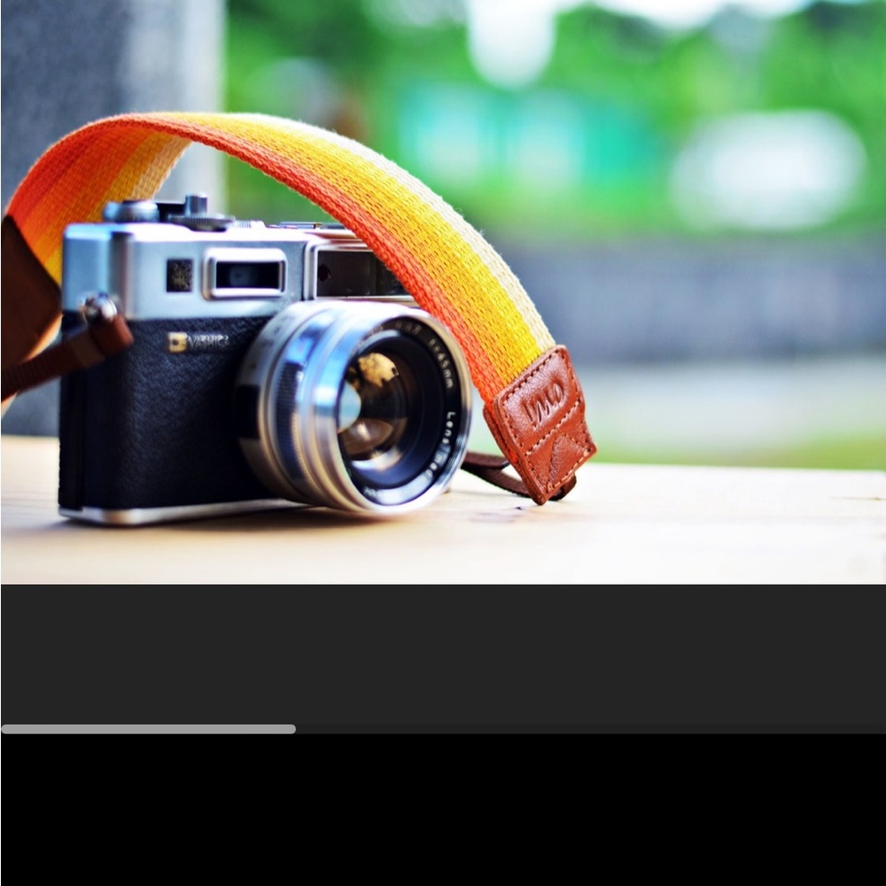 Sunrise Camera Strap For Film Digital DSLR Cameras Yellow Orange